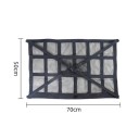 Red de almacenamiento en el techo para autocaravanas capacidad de hasta 25 kg 70 x 50 cm Poliéster Negro Organizador con cremallera para el techo de furgonetas y caravanas 1