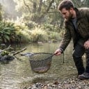 Rede de pesca portátil ultraleve com pega em espuma e mosquetão Cabeça 30 x 35 cm Alumínio e rede de silicone Para pescadores 5