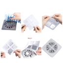 Rede filtrante autocolante 10 x 10 cm, 10 unid. – filtro de esgoto, captador de restos, cabelos, insetos, pequenas coisas 3