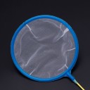 Redes para acuario 5 pcs Captura de peces y limpieza de la superficie Marco redondo azul con malla fina Mango delgado con agarre Plástico Dimensiones 4