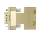 Redução HDMI para VGA 1080P - Dourada 5