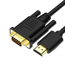 Réducteur HDMI vers VGA 1,8 m Convertisseur Signal Numérique vers Analogique Adaptateur Pour Moniteur Projecteur Ordinateur Portable PC Full HD Plug 2