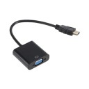 Réducteur HDMI vers VGA Convertisseur de signal numérique Adaptateur pour moniteur Projecteur TV Compatible avec PC Ordinateur portable Console 1