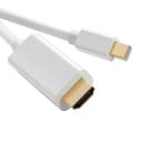 Réducteur mini DisplayPort mâle vers HDMI mâle 4K x 2K 1,8 m Câble mDP vers HDMI Convertisseur MacBook PC Ordinateur Portable Moniteur TV Plug 2