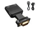 Réducteur VGA vers HDMI avec entrée audio alimentation USB Convertisseur Vidéo et Son Adaptateur pour PC Ordinateur Portable Moniteur TV Projecteur 1