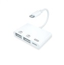 Reduktion til Apple iPhone Lightning til 2x USB / Lightning 1
