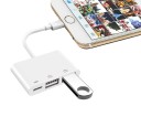 Reduktion til Apple iPhone Lightning til 2x USB / Lightning 2