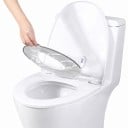 Redutor de WC para crianças dobrável com ventosas 36 x 30 cm Borda antiderrapante em TPR Branca Para viagens e em casa 3
