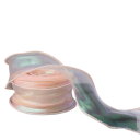 Reflecterend regenbooglint met golvende rand 4 cm x 9 m Glanzend decoratief lint voor cadeaus Decoratief lint voor verpakkingen Kerstdecoratie Handwerk 7
