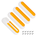 Reflective Reflectors 4 pcs for Xiaomi Mi Electric Scooter 1S Pro 2 M365 Mi 3 Pro White Cover 98 x 29 mm with 10 Mounting Screws 4