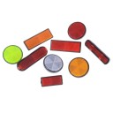 Reflectoare de siguranță pentru montare cu șurub 2 bucăți Elemente reflexive din plastic cu știft filetat pe partea din spate Pentru o vizibilitate 12