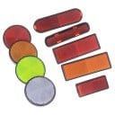 Reflectores de segurança para aparafusar 2 pcs Elementos reflexivos de plástico com pino roscado na parte de trás Para melhor visibilidade à noite 11