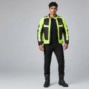 Refleksjakke til motorcykel Unisex Ståkrave og lynlåslommer Justerbare ærmer og talje Polyester og nylon Neon gul og sort Til scooter 2