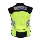 Refleksvest til motorcykel uden ærmer Refleksstriber og lynlås i fuld længde Polyester Neon gul med sorte dele Motorcykeltøj 5