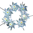 Refleksvindmølle fugleskræmmer 24 x 50 cm mylar glitrende vindskræmmer til beskyttelse af have, marker og udendørs områder 7