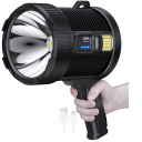 Refletor LED recarregável 900000 lm 10000 Ah P90 USB solar 15 x 14,5 x 12 cm preto lanterna manual para campismo e uso exterior 3