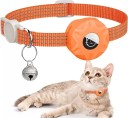 Reflexhalsband voor katten met houder voor AirTag Veiligheidsband met bel Verstelbare halsband tegen verlies van huisdieren 10