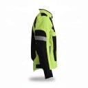 Reflexjacke für Motorräder Unisex Stehkragen und Reißverschlusstaschen Verstellbare Ärmel und Taille Polyester und Nylon Neon-Gelb und Schwarz 6