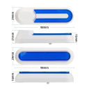 Reflexné odrazky 4 ks pre elektrickú kolobežku Xiaomi Mi 1S Pro 2 M365 Mi 3 Pro Biely kryt 98 x 29 mm s 10 montážnymi skrutkami 2