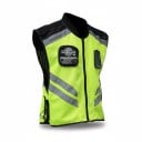 Reflexweste für Motorräder ohne Ärmel Reflexstreifen und durchgehender Reißverschluss Polyester Neon-Gelb mit schwarzen Teilen Motorradbekleidung 1