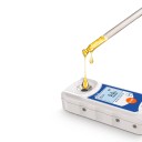 Réfractomètre numérique pour mesurer le sucre 0–38 % Brix avec ATC, écran LCD, cuvette de mesure en métal, blanc et bleu, pour fruits, jus et boissons 4