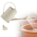 Regadera con cuello largo y cabezal de ducha desmontable 33 cm regadera de plástico beige para plantas de interior y de jardín 2
