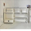 Regal 50 x 36 x 15 cm Stolik organizator z półkami i szufladą Półka do przechowywania kosmetyków artykułów biurowych akcesoriów 3