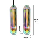 Regenbogen-Kristall zum Aufhängen, 2 Stück, Sonnenfänger für Fenster oder Garten, zum Aufhängen, dekorativer Kristall, erzeugt ein Regenbogen-Glas-Ornament, Feng Shui 2