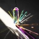 Regenbogen-Kristall zum Aufhängen, 2 Stück, Sonnenfänger für Fenster oder Garten, zum Aufhängen, dekorativer Kristall, erzeugt ein Regenbogen-Glas-Ornament, Feng Shui 4