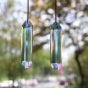 Regenbogen-Kristall zum Aufhängen, 2 Stück, Sonnenfänger für Fenster oder Garten, zum Aufhängen, dekorativer Kristall, erzeugt 5