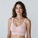 Reggiseno allattamento traspirante per donne in gravidanza con ganci sulle spalline e rete tra le coppe con spalline larghe e ganci 4