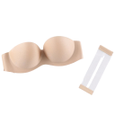 Reggiseno autoadesivo senza spalline design liscio poliestere elastan nylon senza cuciture per abiti e top 2