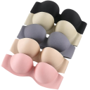 Reggiseno autoadesivo senza spalline design liscio poliestere elastan nylon senza cuciture per abiti e top 8