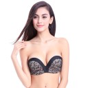 Reggiseno bandeau da donna senza spalline con pizzo Coppe sagomate e chiusura a ganci Materiale elastico Sotto abiti e top con spalle 5