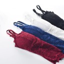 Reggiseno bralette in pizzo per donna con corpetto allungato Spalline regolabili Bordo ondulato Poliestere e pizzo Taglia universale 6