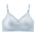 Reggiseno da allattamento con superficie liscia e scollatura a V con ganci sulle spalline per un facile allattamento e ampia fascia 9