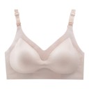 Reggiseno da allattamento con superficie liscia e scollatura a V con ganci sulle spalline per un facile allattamento e ampia fascia 12