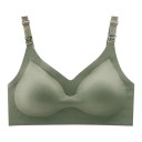 Reggiseno da allattamento con superficie liscia e scollatura a V con ganci sulle spalline per un facile allattamento e ampia fascia 1