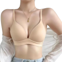 Reggiseno da donna con coppe sagomate e spalline sottili in nylon ed elastan senza ferretto per uso quotidiano 1