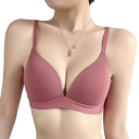 Reggiseno da donna con coppe sagomate e spalline sottili in nylon ed elastan senza ferretto per uso quotidiano 4