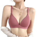 Reggiseno da donna con coppe sagomate e spalline sottili in nylon ed elastan senza ferretto per uso quotidiano 7