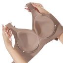Reggiseno da donna con coppe sagomate senza ferretto in nylon comodo per l'uso quotidiano design liscio e discreto 6