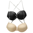 Reggiseno da donna con spalline incrociate e chiusura posteriore in elastan e poliestere per un uso quotidiano e sotto abbigliamento aderente 2