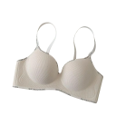 Reggiseno da donna con spalline sottili design a coste materiale elastico in poliestere acetato comodo per l'uso quotidiano 1
