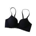 Reggiseno da donna con spalline sottili design a coste materiale elastico in poliestere acetato comodo per l'uso quotidiano 3