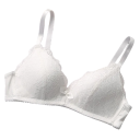 Reggiseno da donna in pizzo con delicato motivo senza imbottitura in cotone poliestere leggero intimo per uso quotidiano 5