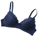 Reggiseno da donna in pizzo con delicato motivo senza imbottitura in cotone poliestere leggero intimo per uso quotidiano 7