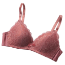 Reggiseno da donna in pizzo con delicato motivo senza imbottitura in cotone poliestere leggero intimo per uso quotidiano 3