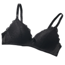 Reggiseno da donna in pizzo con delicato motivo senza imbottitura in cotone poliestere leggero intimo per uso quotidiano 6