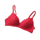Reggiseno da donna in pizzo con delicato motivo senza imbottitura in cotone poliestere leggero intimo per uso quotidiano 2